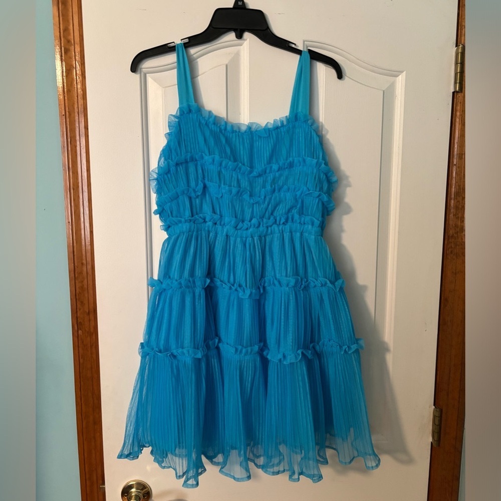 Ruffled fun blue dress